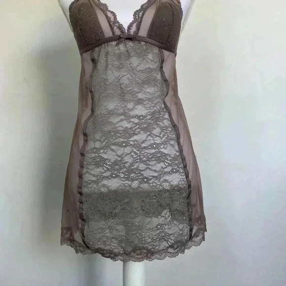 Victoria’s Secret dark grey lace lingerie dress. - Picture 3 of 3